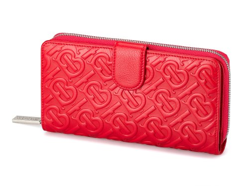 Кожаный женский кошелек  Burberry 5633 E Red 