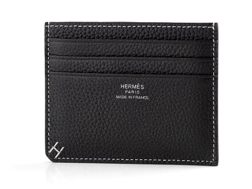 Картхолдер из натуральной кожи  Hermes 219 Black 