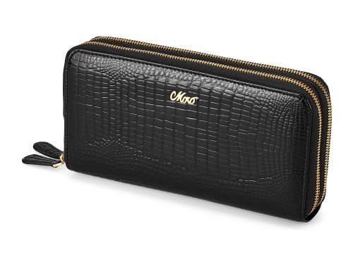 Кожаный женский кошелек - клатч Moro&Jenny 59049 A Black