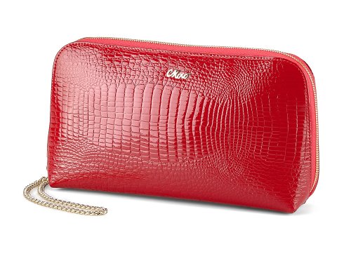 Кожаная женская  косметичка Moro&Jenny 59057 E Red 