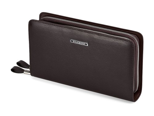  Кожаній мужской  клатч LeGRAND collection 033-2 Brown 