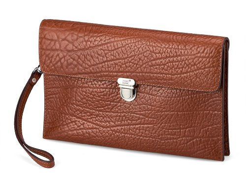 Чоловіча барсетка - клатч з натуральної шкіри Мont Blanc 8655-2 Brown 