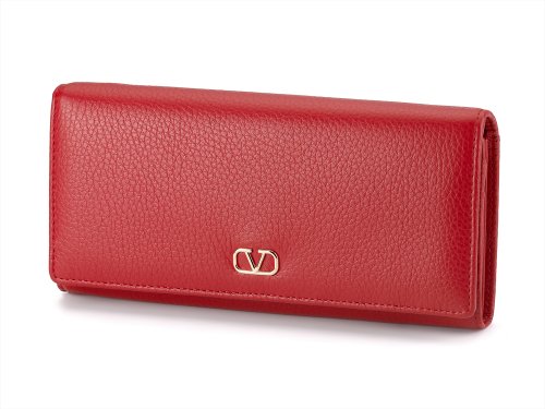 Кожаный женский кошелек  Valentino 802 E Red 