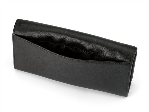 Кожаный женский кошелек  Valentino 802 A Black 