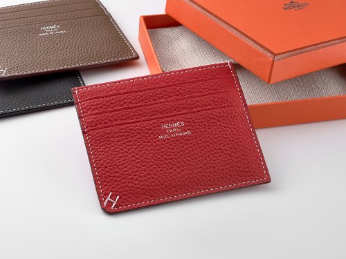 Картхолдер из натуральной кожи  Hermes 219 Red