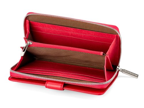 Кожаный женский кошелек  Burberry 5633 E Red 