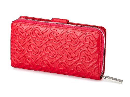Кожаный женский кошелек  Burberry 5633 E Red 
