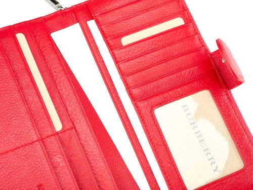 Кожаный женский кошелек  Burberry 5633 E Red 