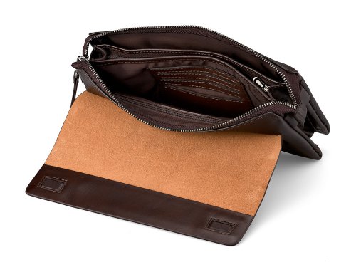Мужская берсетка - клатч из натуральной  кожи  LeGRAND collection 136-1 Brown 