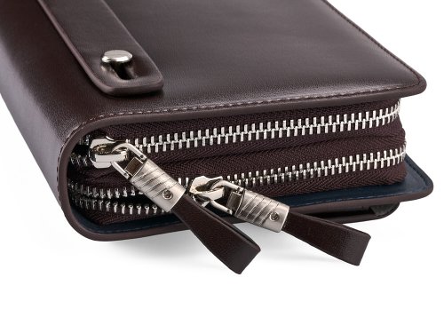 Кожанный мужской клатч LeGRAND collection 022-2 коричневый