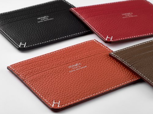 Картхолдер из натуральной кожи  Hermes 219 Black 