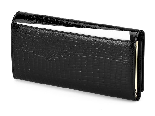 Жіночий гаманець з натуральної шкіри Moro&Jenny 59010 A Black чорний