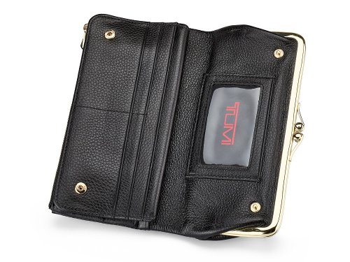 Женский кошелек из натуральной кожи  TUMI 1056 A Black 
