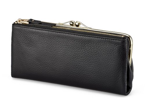 Женский кошелек из натуральной кожи  TUMI 1056 A Black 