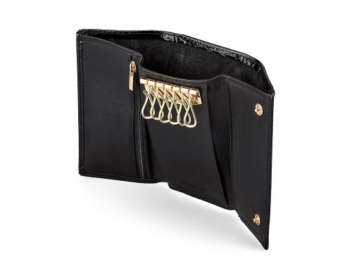 Женский кошелек -ключница из натуральной кожи Moro&Jenny 59048 A Black