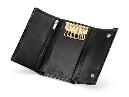 Женский кошелек -ключница из натуральной кожи Moro&Jenny 59048 A Black