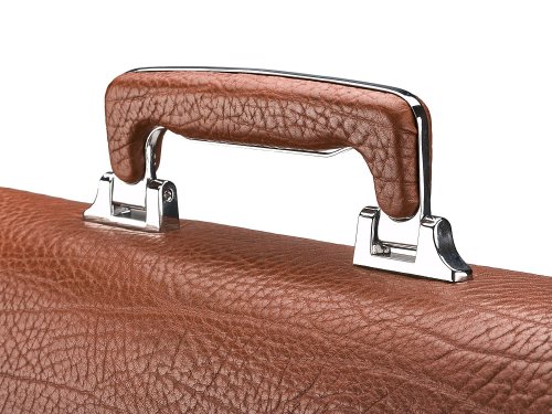 Мужской портфель из натуральной кожи  Мont Blanc 8010-3A Brown 