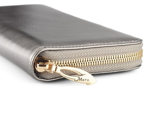 Кожаный женский кошелек  Moro&Jenny 182-76 N Silver 