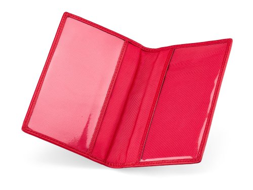 Кожанная женская  обложка для паспорта TUMI 1055 E Red красная 