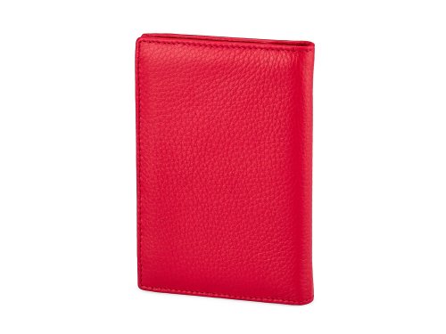 Кожанная женская  обложка для паспорта TUMI 1055 E Red красная 