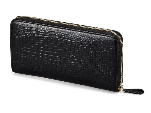 Кожаный женский кошелек- - клатч Moro&Jenny 59046 A Black
