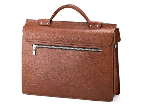 Шкіряний чоловічий портфель Мont Blanc 8639-5 Brown 