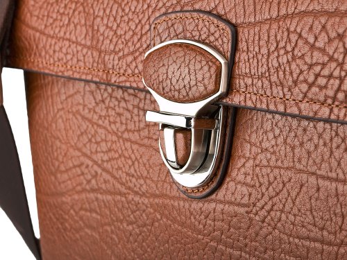 Шкіряний чоловічий портфель Мont Blanc 8639-5 Brown 