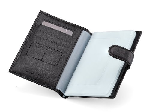 Женская обкложка для документов  из натуральной кожи  Nikole Richie 1407 A Black 