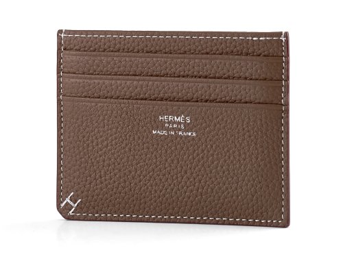 Картхолдер из натуральной кожи  Hermes 219 Grey 