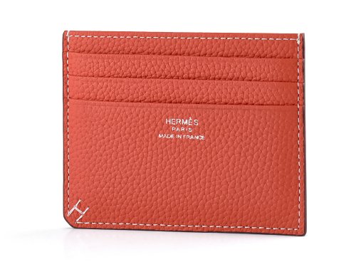 Картхолдер из натуральной кожи  Hermes 219 Orange