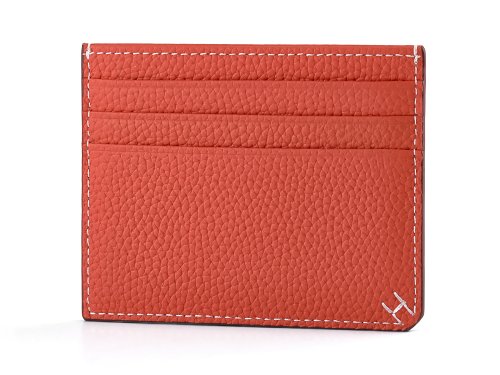 Картхолдер из натуральной кожи  Hermes 219 Orange