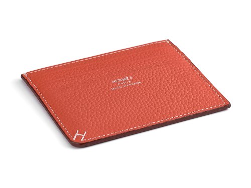 Картхолдер из натуральной кожи  Hermes 219 Orange