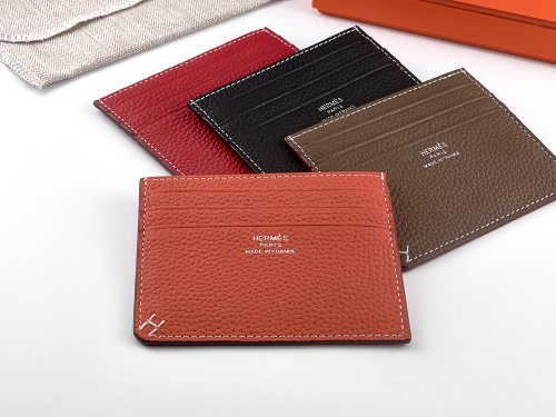 Картхолдер из натуральной кожи  Hermes 219 Orange