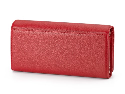 Кожаный женский кошелек  Valentino 802 E Red 